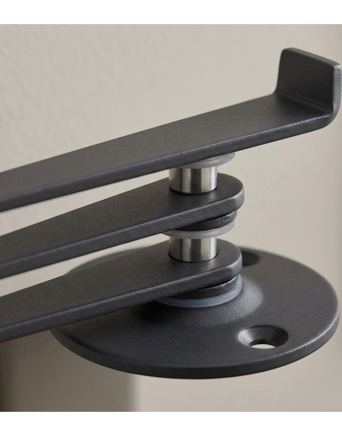 Aurt Three-Arm Swivel Wall Hooks Set of 2 Charcoal - Detail view